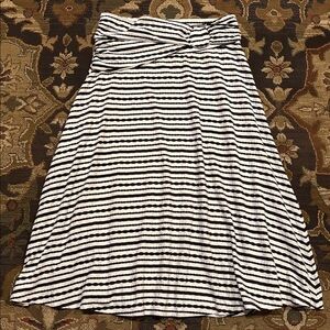 ANTHROPOLOGIE Maeve Black & White Striped Summer Skirt
